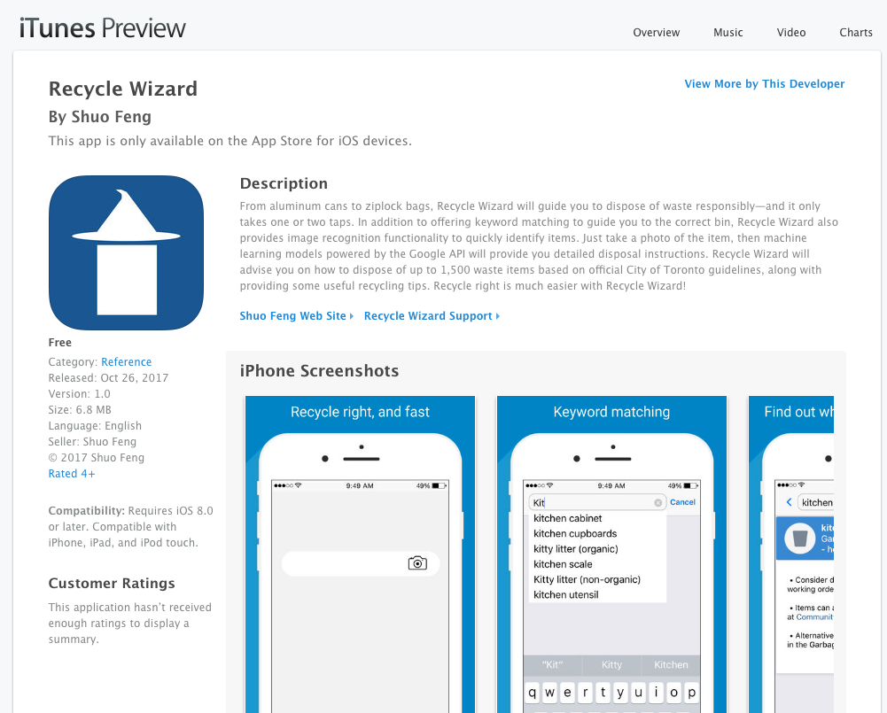 Recycle Wizard in App Store